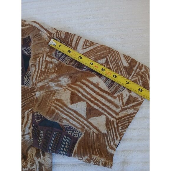 Options Melarose Womens Blouse Shirt Button Up Collared 100% Silk Short Sleeve - Picture 14 of 15